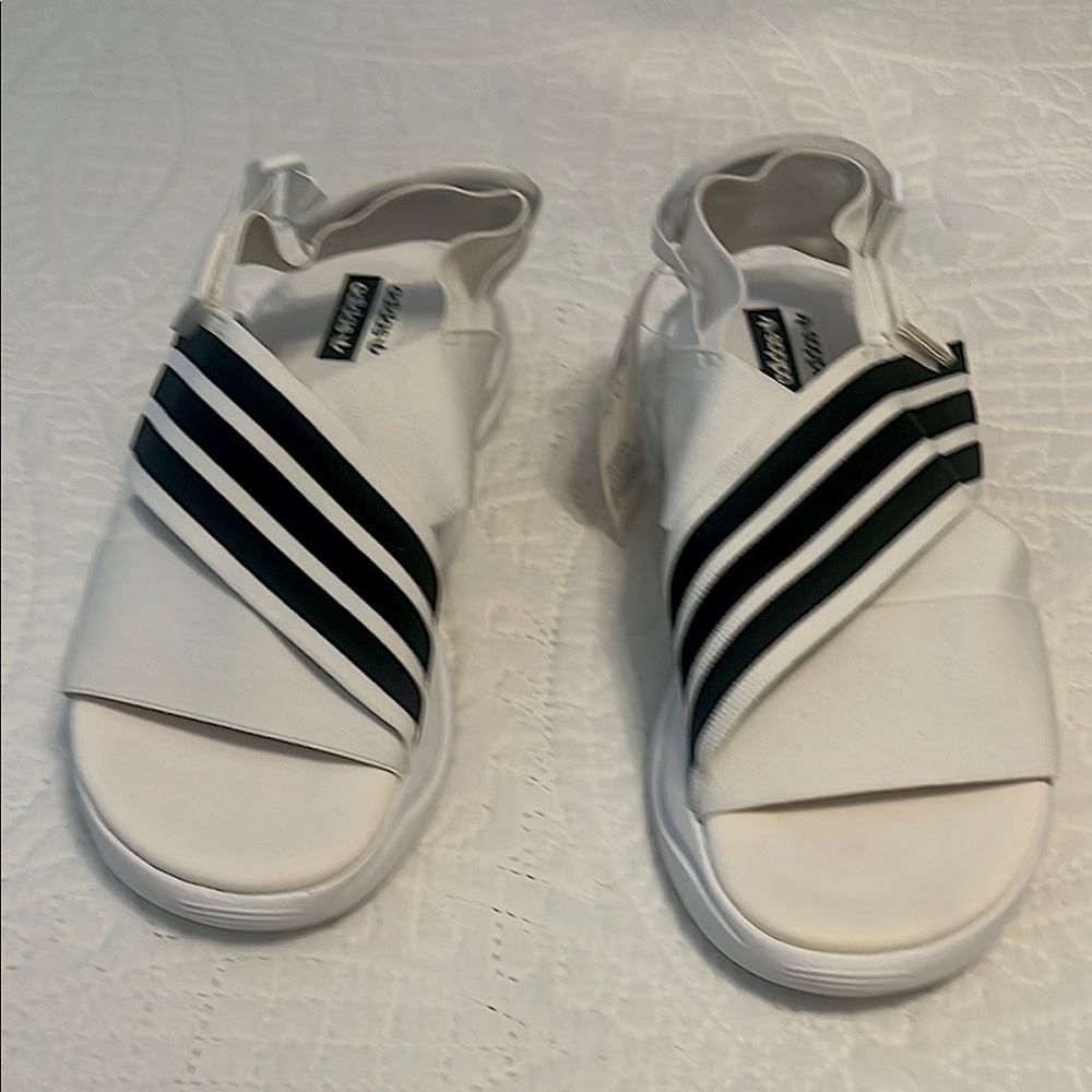 Adidas White Black Sporty Sandals